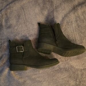 Xappeal Black Buckle Ankle Booties